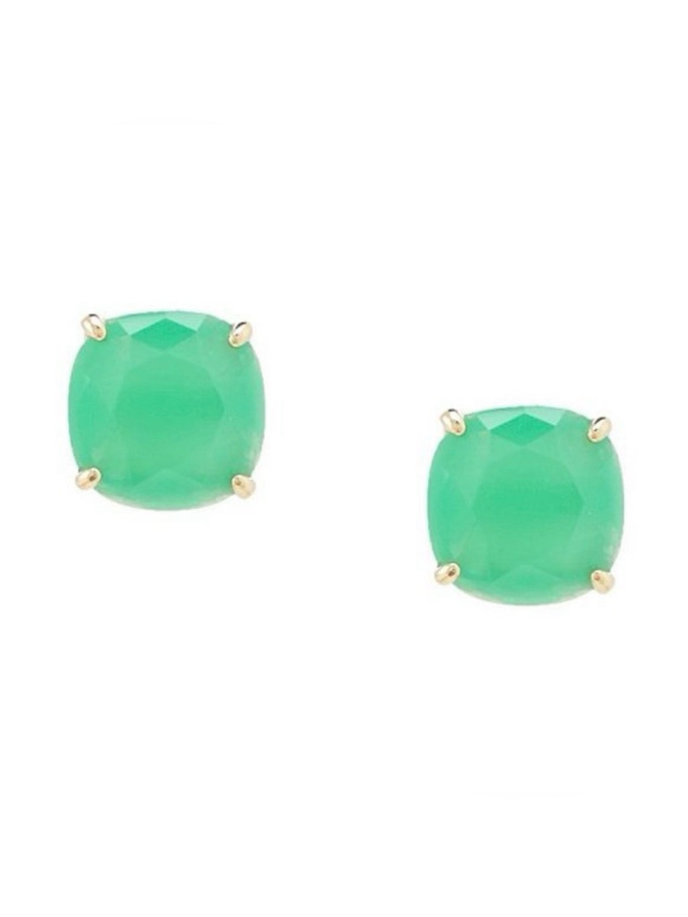 Kate Spade Gumdrop Earrings in Beryl Green and Gold-tone